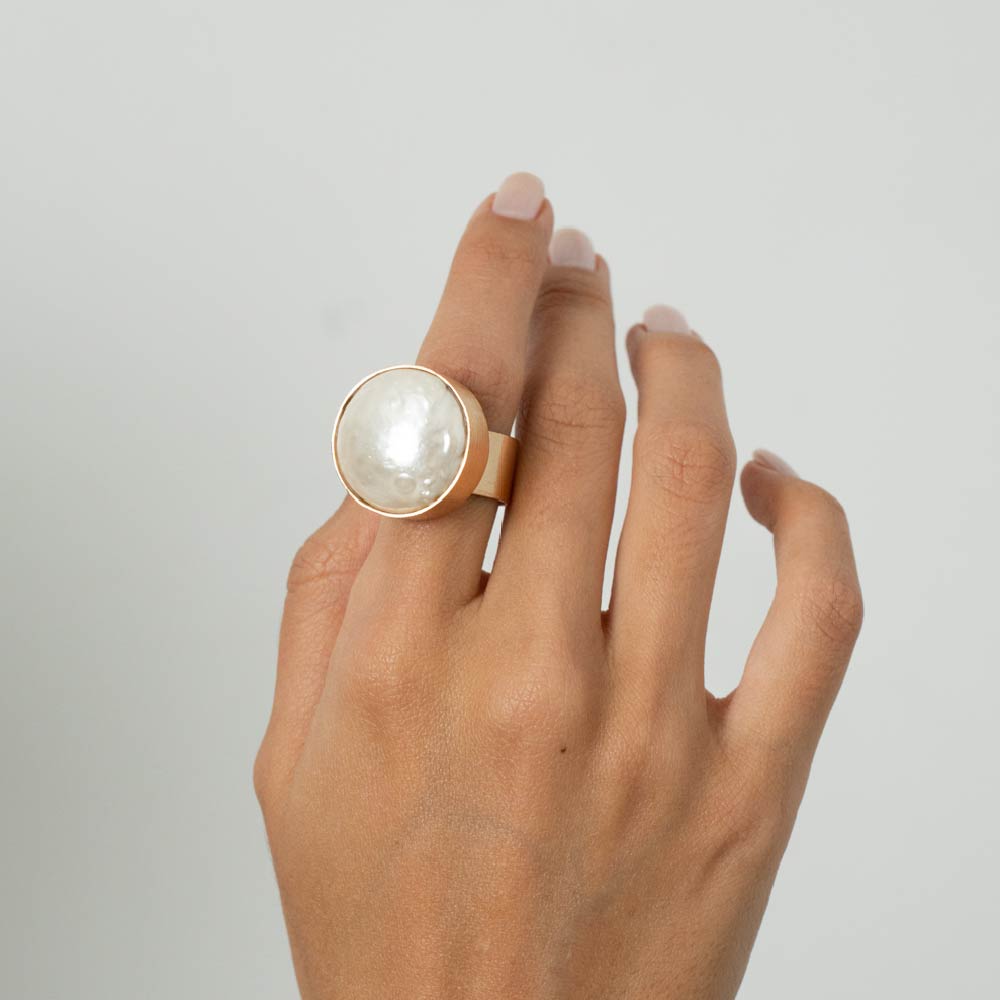 Anillo Nácar dorado
