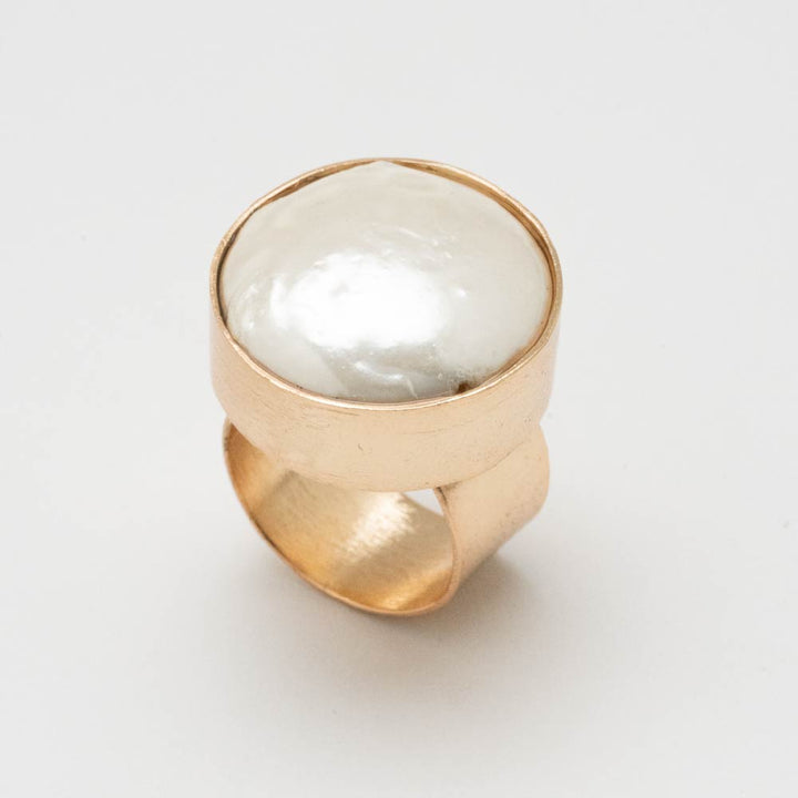 Anillo Nácar dorado