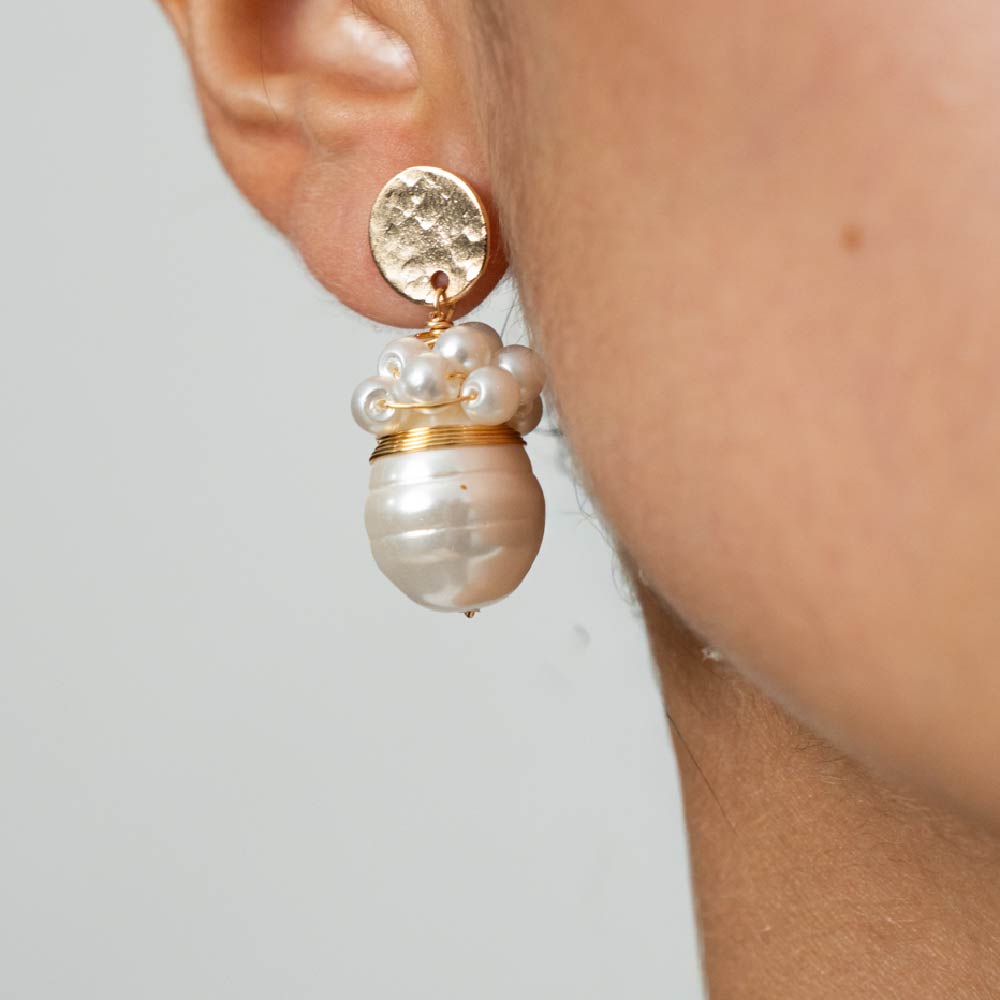Aretes Alma Serena Dorado