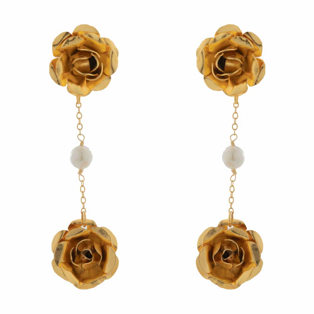 Aretes Dobles Rosas