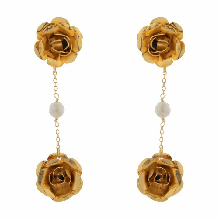 Aretes Dobles Rosas