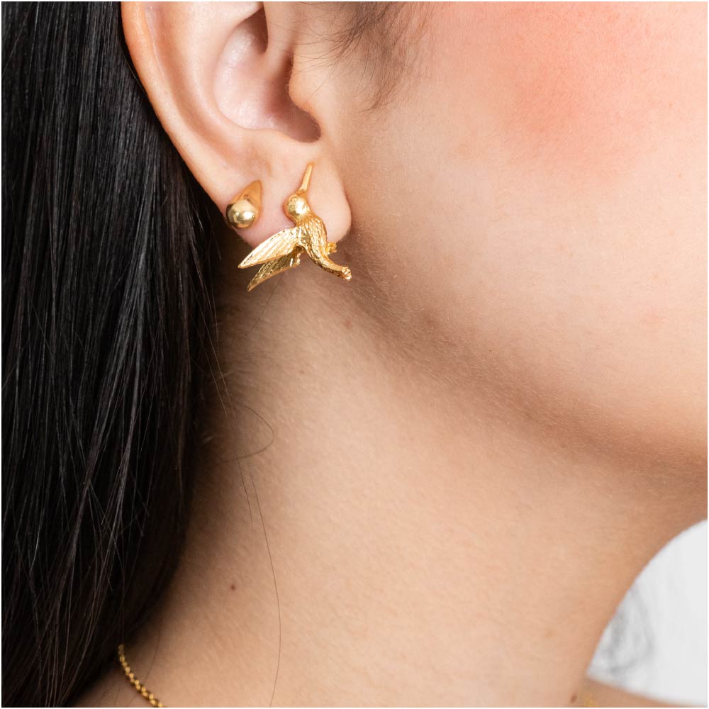 Aretes Topo Encuentro Dorado