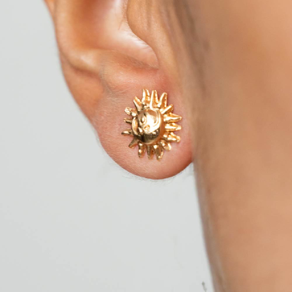 Aretes Topo Vela Dorados