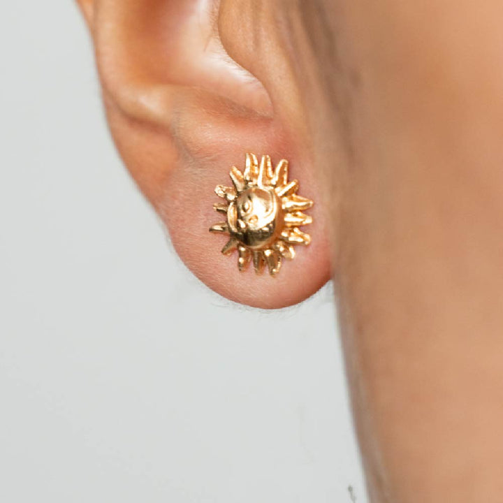 Aretes Topo Vela Dorados