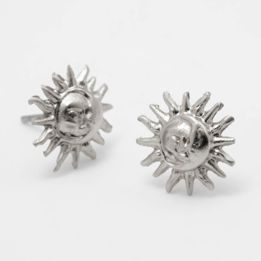 Aretes Sol de Rumbo Plateado