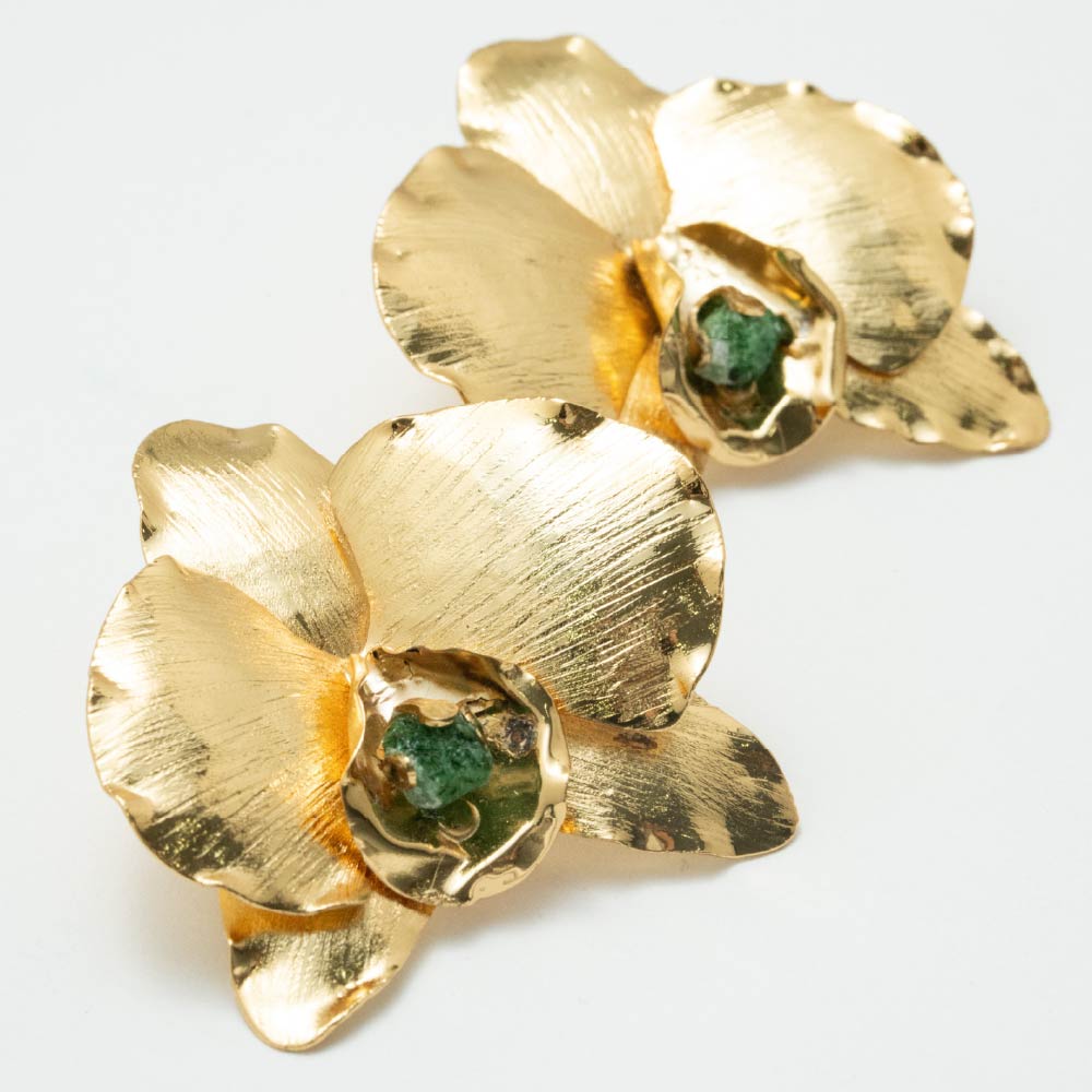Aretes Azaria Dorados Para Mujer