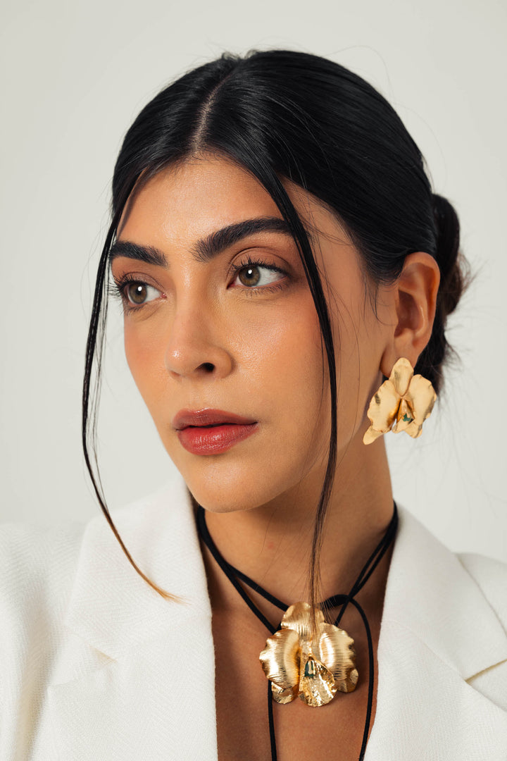 Aretes Azaria Dorados Para Mujer