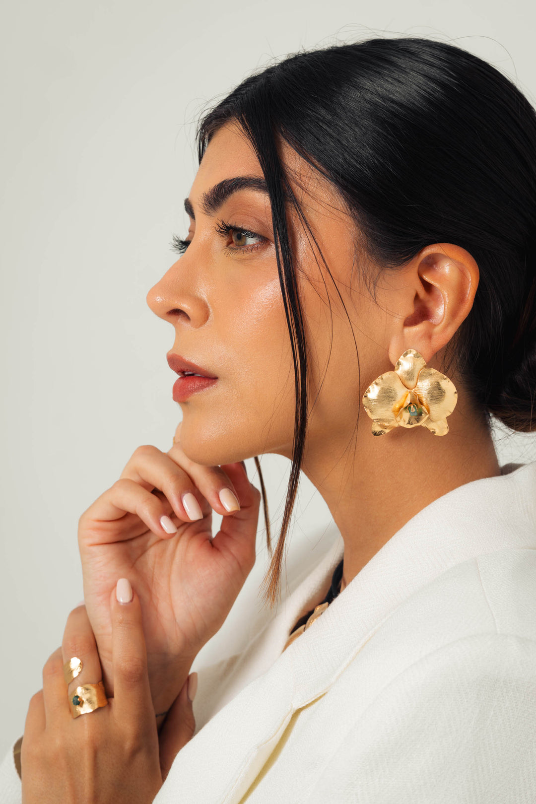 Aretes Azaria Dorados Para Mujer