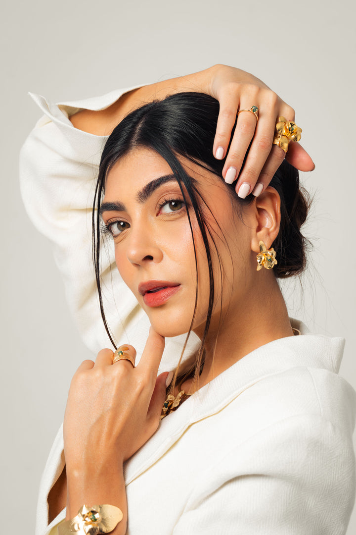 Aretes Auralia Dorados Para Mujer