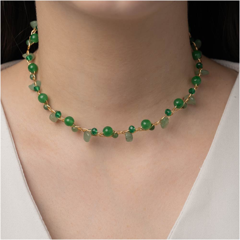 Collar Choker Verde Vitalidad