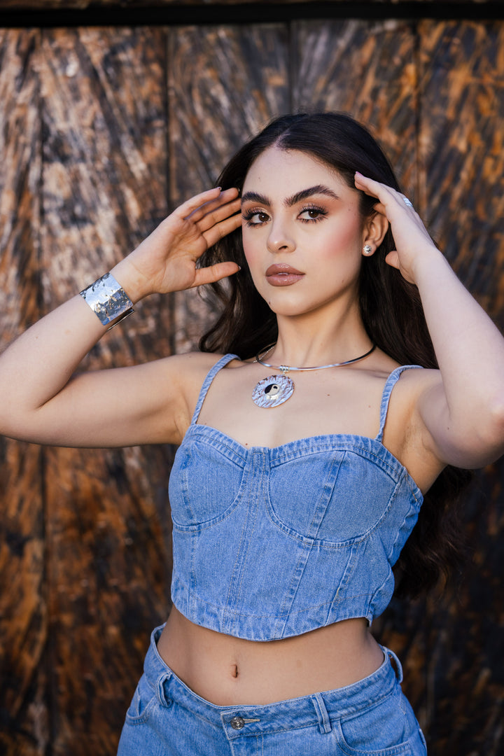 Aretes Sol de Rumbo Plateado