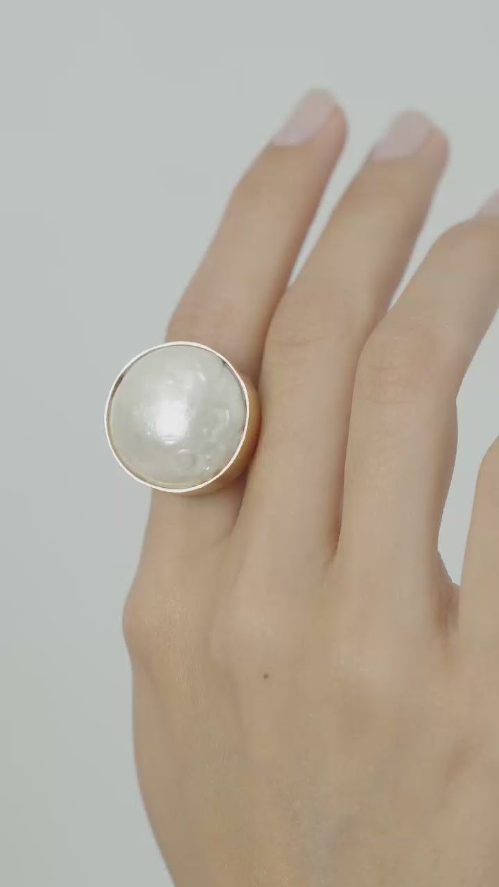 Anillo Nácar dorado