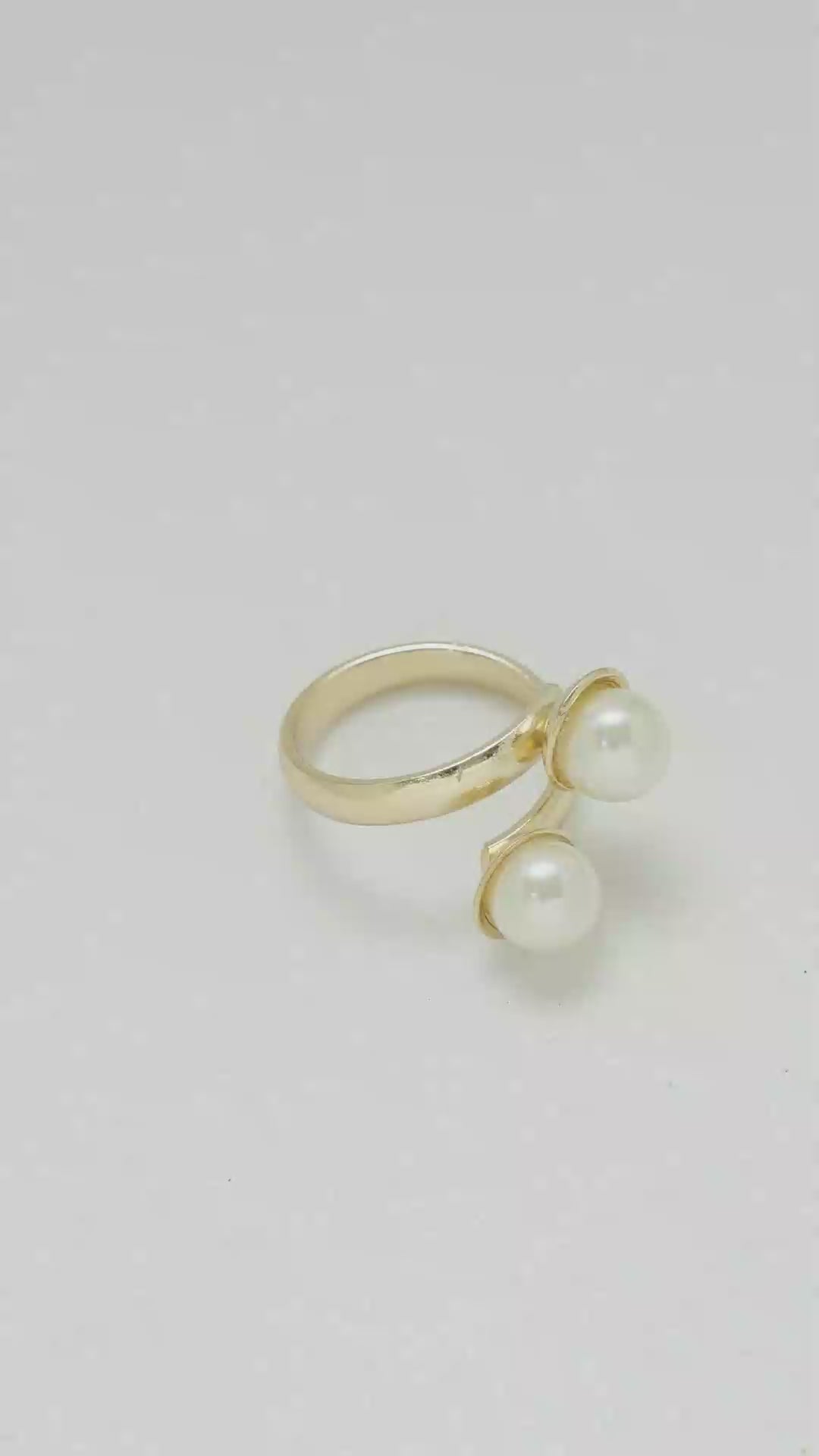 Anillo Évora con Perla Dorado Para Mujer