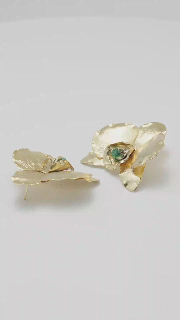 Aretes Azaria Dorados Para Mujer
