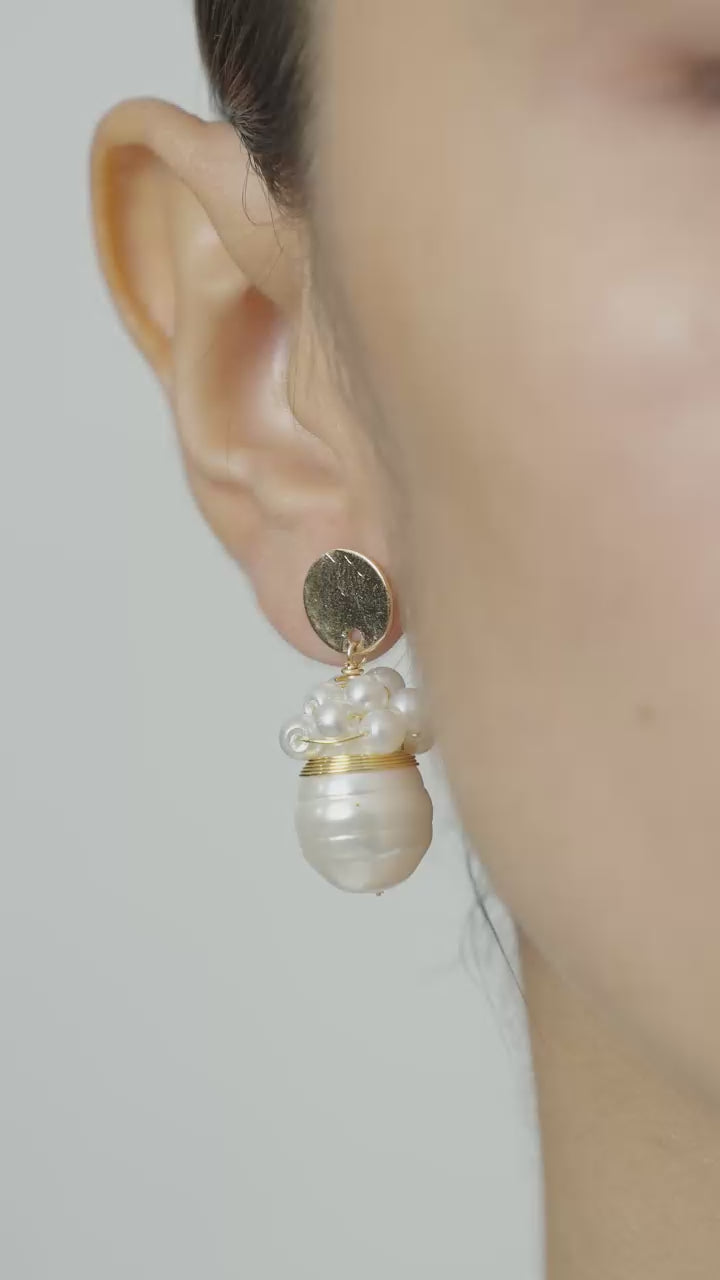 Aretes Alma Serena Dorado
