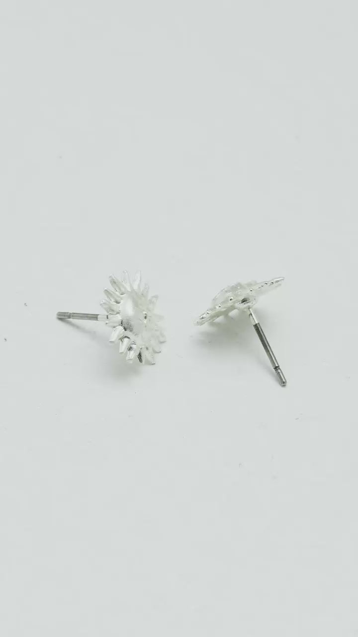 Aretes Topo Vela Plateado